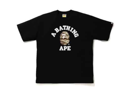 BAPE Desert Camo College Relaxed Tee Black/Beige