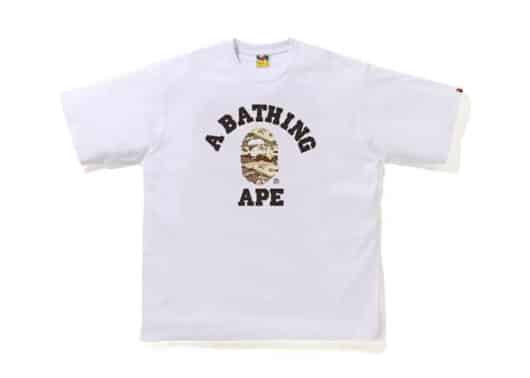 BAPE Desert Camo College Relaxed Tee White/Beige
