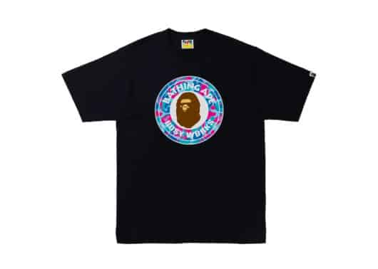 BAPE Marble Camo Busy Works Tee Black