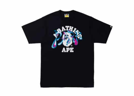 BAPE Marble Camo Liquid College Tee Black