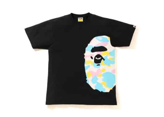 BAPE New Multi Camo Side Big Ape Head Tee Black