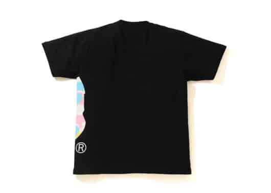 BAPE New Multi Camo Side Big Ape Head Tee Black - Image 2