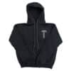Chrome Hearts USA T Logo Hoodie Black Front View