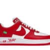 Louis Vuitton Nike Air Force 1 Low By Virgil Abloh White Red