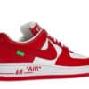 Louis Vuitton Nike Air Force 1 Low By Virgil Abloh White Red - Image 3