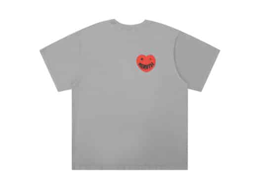 Nervis Heart Puff Logo Tee Grey - Image 2