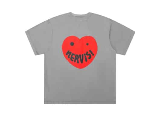 Nervis Heart Puff Logo Tee Grey