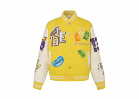 13De Marzo Big Gummy Bear Baseball Jacket Yellow