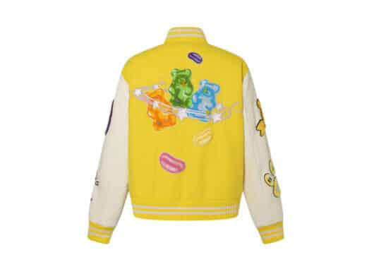 13De Marzo Big Gummy Bear Baseball Jacket Yellow - Image 2