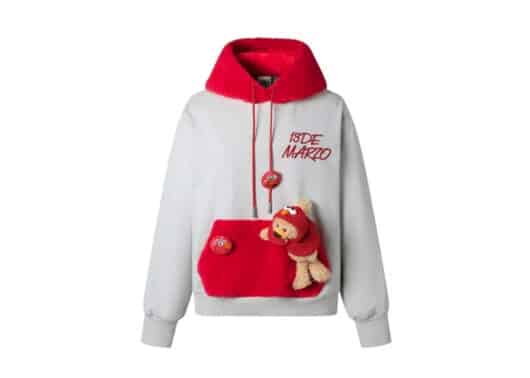 13De Marzo x Sesame Street Elmo Fleece Hoodie Foggy Dew