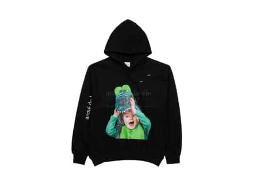 ADLV Baby Face Crocodile Doll Hoodie Black