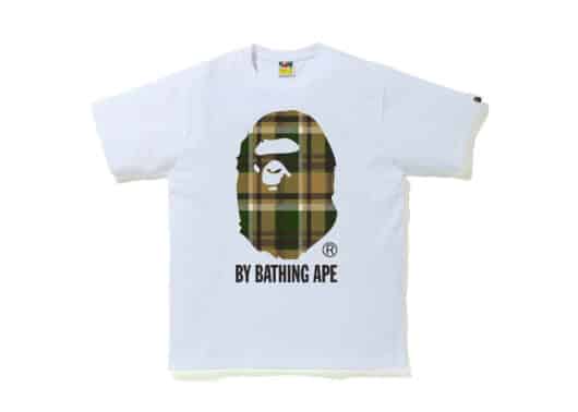 BAPE Check By Bathing Ape Tee (FW21) White/Green