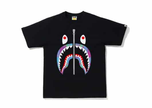 BAPE Check Shark Tee Black/Purple