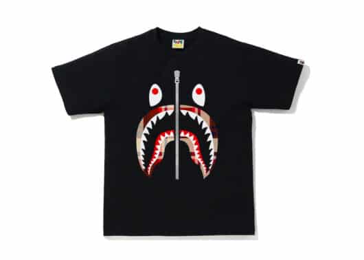 BAPE Check Shark Tee Black/Red