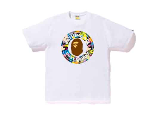 BAPE Multi Camo Busy Works Tee White