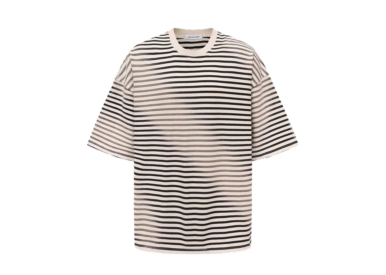 Buy Galliano Landor Stripes Tee Cream/Black/White Online in Australia