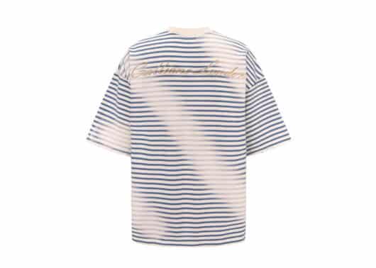 Galliano Landor Stripes Tee Cream/Blue/White - Image 2