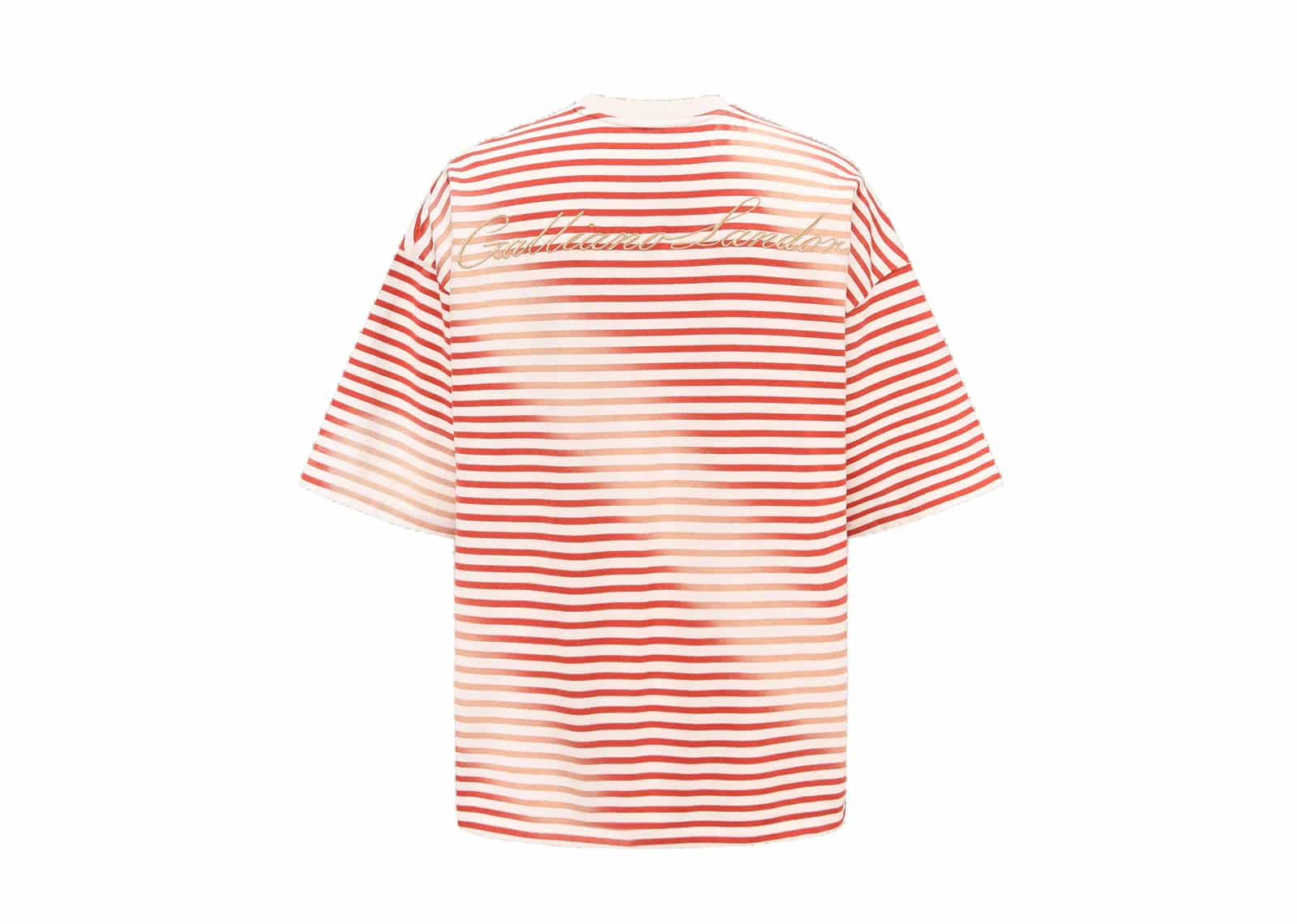 Galliano Landor Stripes Tee Cream/Red/White KICKSTW