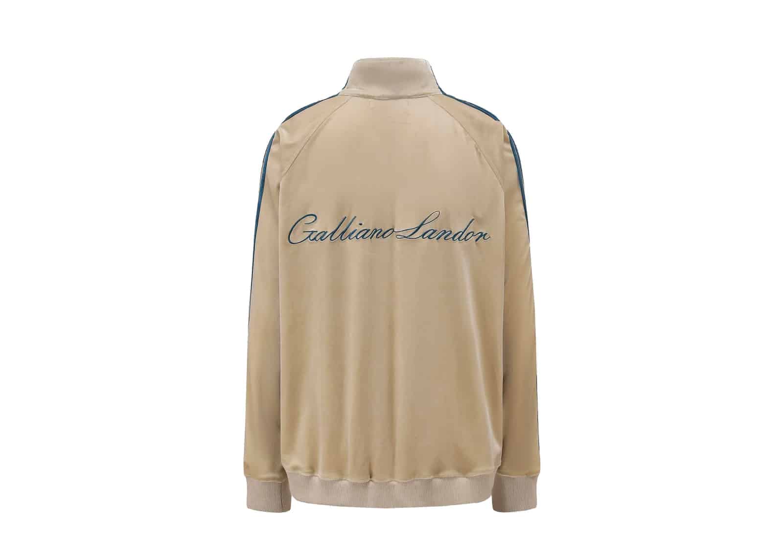 Buy Galliano Landor Velvet Stripe Patchwork Jacket Khaki Online in