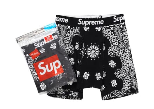 Supreme Hanes Bandana Boxer Briefs (2 Pack) Black