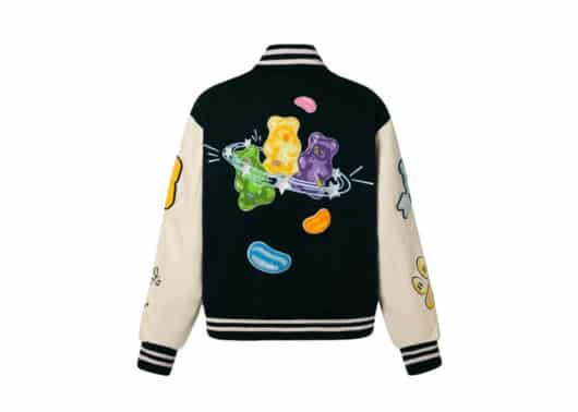 13De Marzo Big Gummy Bear Baseball Jacket Black - Image 2