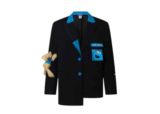 13De Marzo x Sesame Street Cookie Monster Suit Black