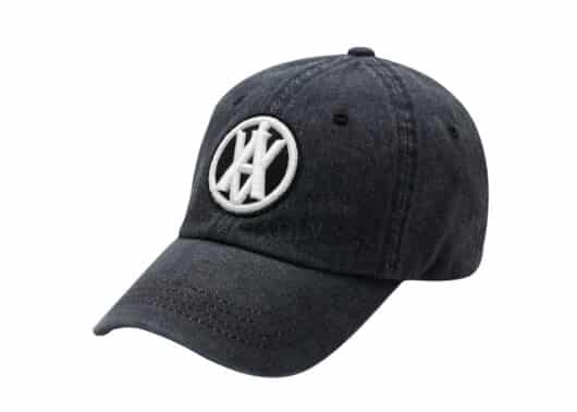 ADLV A Logo Emblem Patch Denim Ball Cap Black
