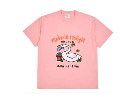 ADLV Fish Swan Tee Pink