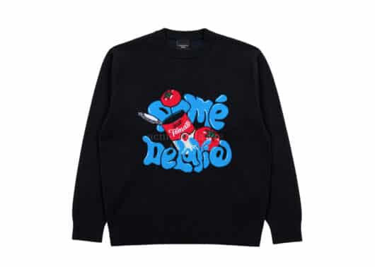 ADLV Tomato Front Artwork Knit Sweater Black