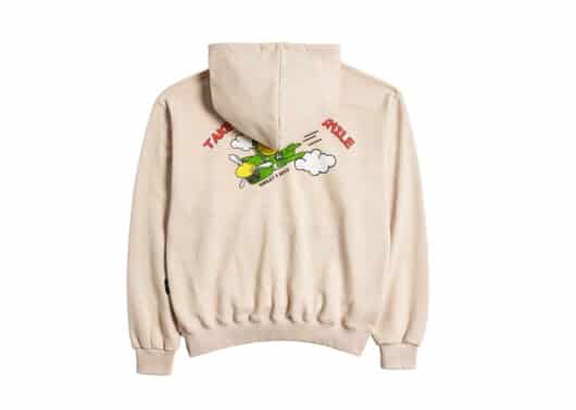 ADLV x Smiley Airplane Printing Hoodie Beige - Image 2