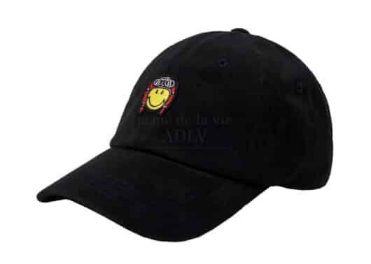 ADLV x Smiley Biker Smiley Wappen Ball Cap Black