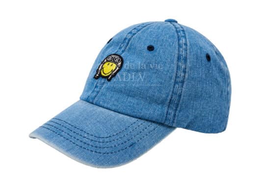 ADLV x Smiley Biker Smiley Wappen Ball Cap Blue