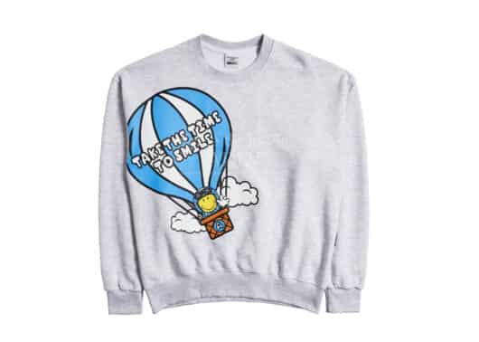 ADLV x Smiley Hot-Air Balloon Artwork Crewneck Grey