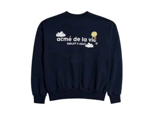 ADLV x Smiley Hot-Air Balloon Artwork Crewneck Navy - Image 2