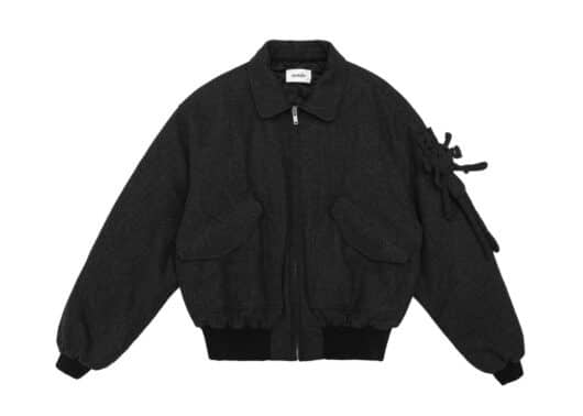 Nervis The Smiley Doll Wool Bomber Black