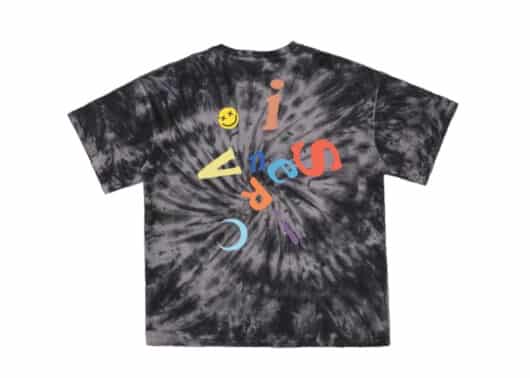 Nervis Tie-Dyed Puff Print Tee Black
