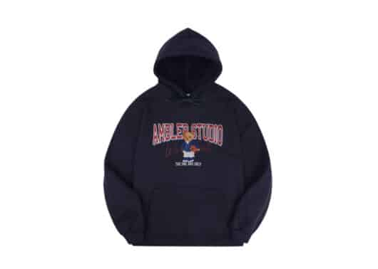 Ambler Basketball Bear Hoodie Navy AHP904