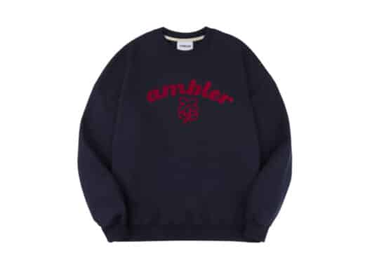 Ambler Boucle Flower Crewneck Navy AMM1009