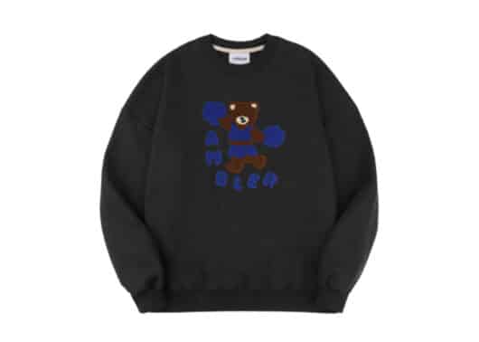 Ambler Cheerleader Bear Crewneck Black AMM1010