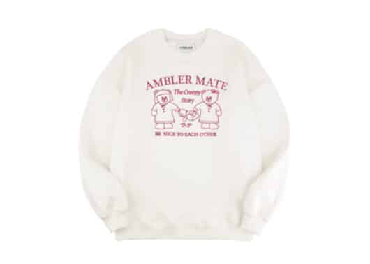 Ambler The Cripy Story Crewneck Ivory AMM1007