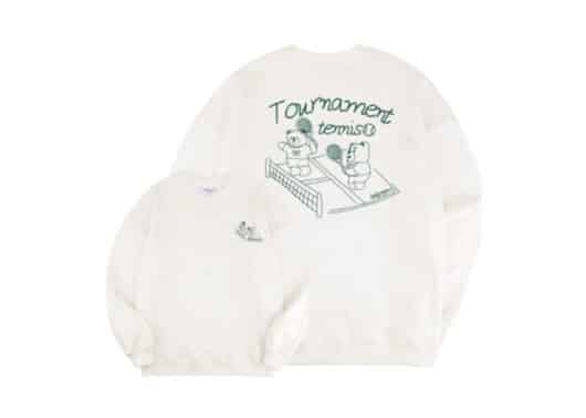 Ambler x Belly Tennis Belly Crewneck Ivory BMM203