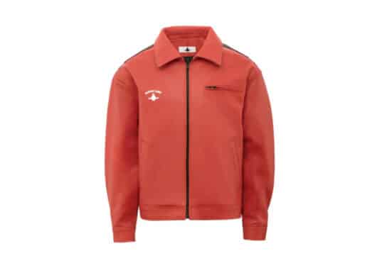 FFF Don Care Barbershop Print Leather Jacket Red Exclusive - Image 2