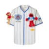 13De Marzo x Sesame Street Elmo Short Baseball Jersey Cardigan White