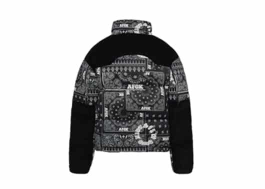 A Few Good Kids Paisley Puffer Jacket Black - Image 2