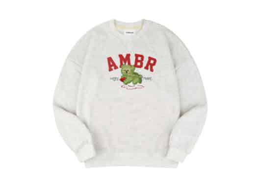 Ambler Fluffy Bear Crewneck Oatmeal AMM1015