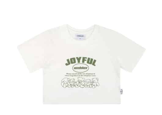 Ambler Joyful Crop Tee Cream ACR301