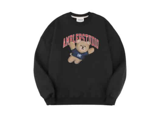 Ambler Superman Bear Crewneck Black AMM1005