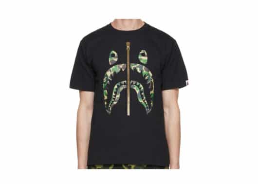 BAPE ABC Camo Shark Tee Black/Green (SS22)