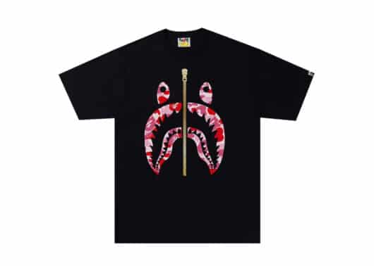 BAPE ABC Camo Shark Tee Black/Pink (SS22)