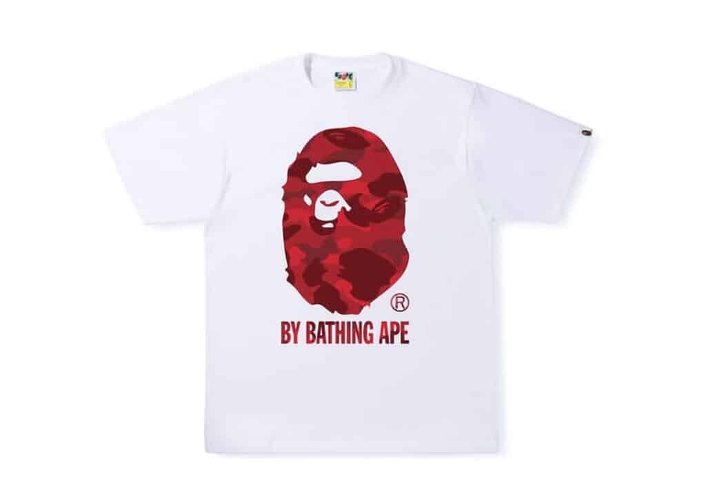 Buy BAPE Color Camo By Bathing Ape Tee (SS22) White Red Online in Australia KickSTW